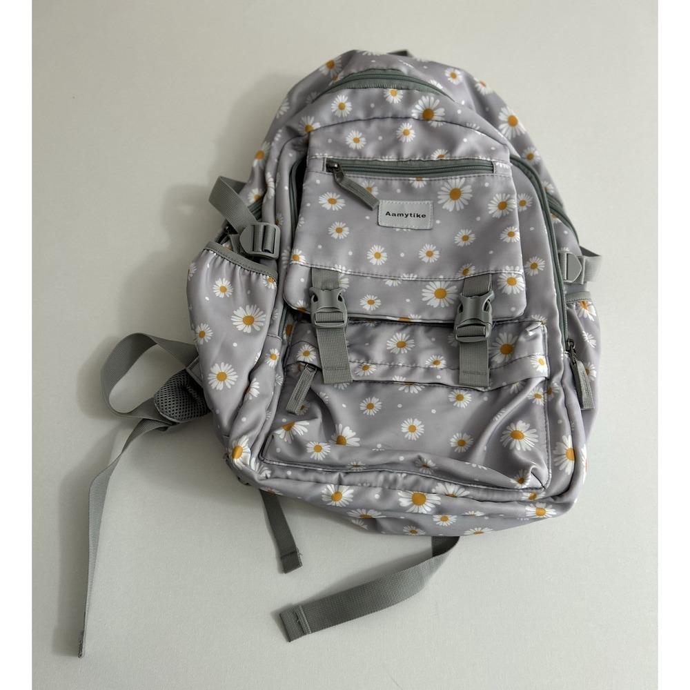Aamytike Gray‎ Daisy‑Print Backpack